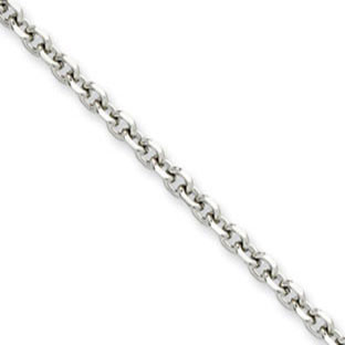 Men's Cable Link Stainless Steel 5.3MM Chain Necklace Jewelry